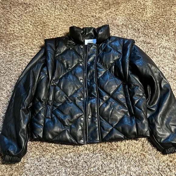 Pistola Callista Convertible Faux Leather Jacket/Vest - Picture 2 of 8